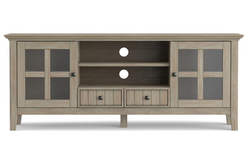 Acadian 60 inch TV Media Stand in Distressed Grey