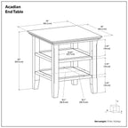 Acadian End Table