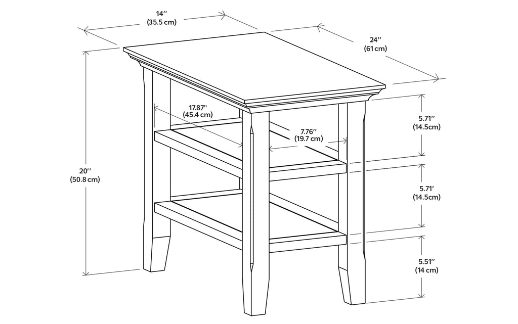 Acadian Narrow Side Table