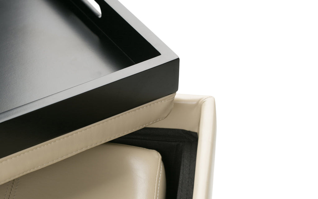 Avalon 5 Pc Storage Ottoman in Cream