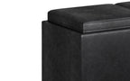 Avalon 5 Pc Storage Ottoman in Distressed Vegan Leather
