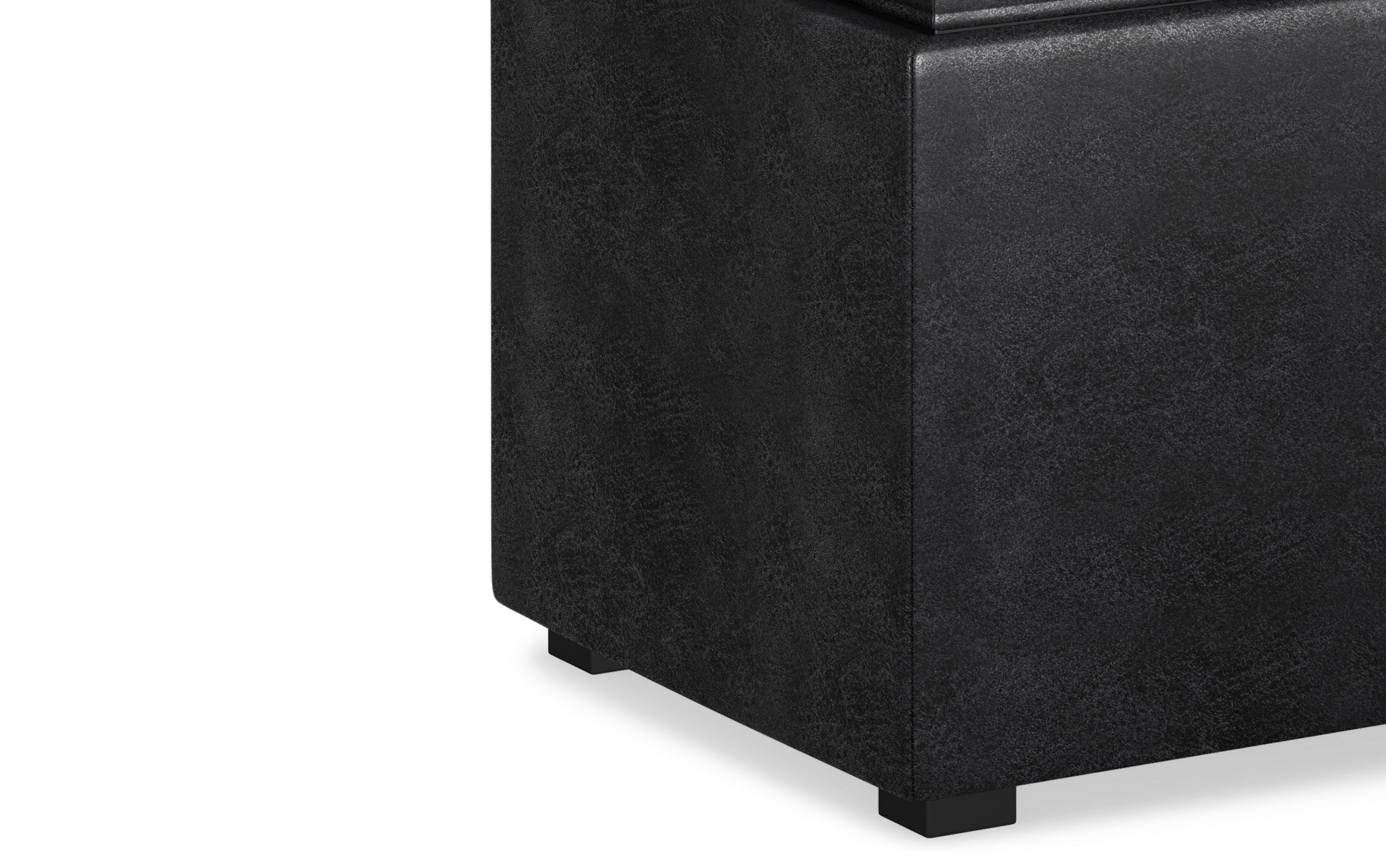 Avalon 5 Pc Storage Ottoman in Distressed Vegan Leather