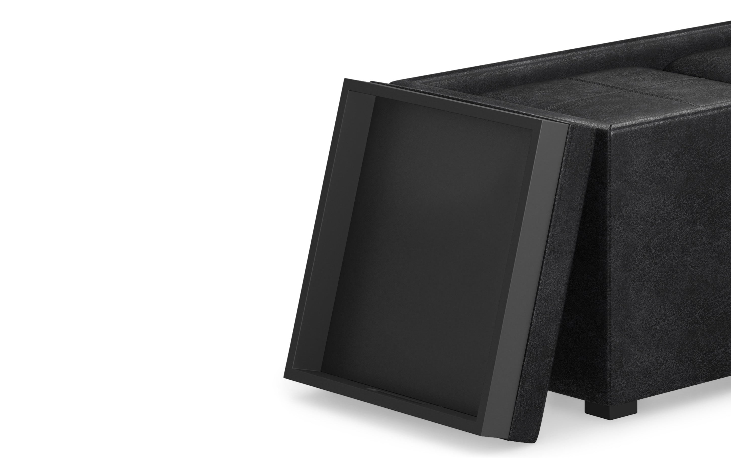 Avalon 5 Pc Storage Ottoman in Distressed Vegan Leather