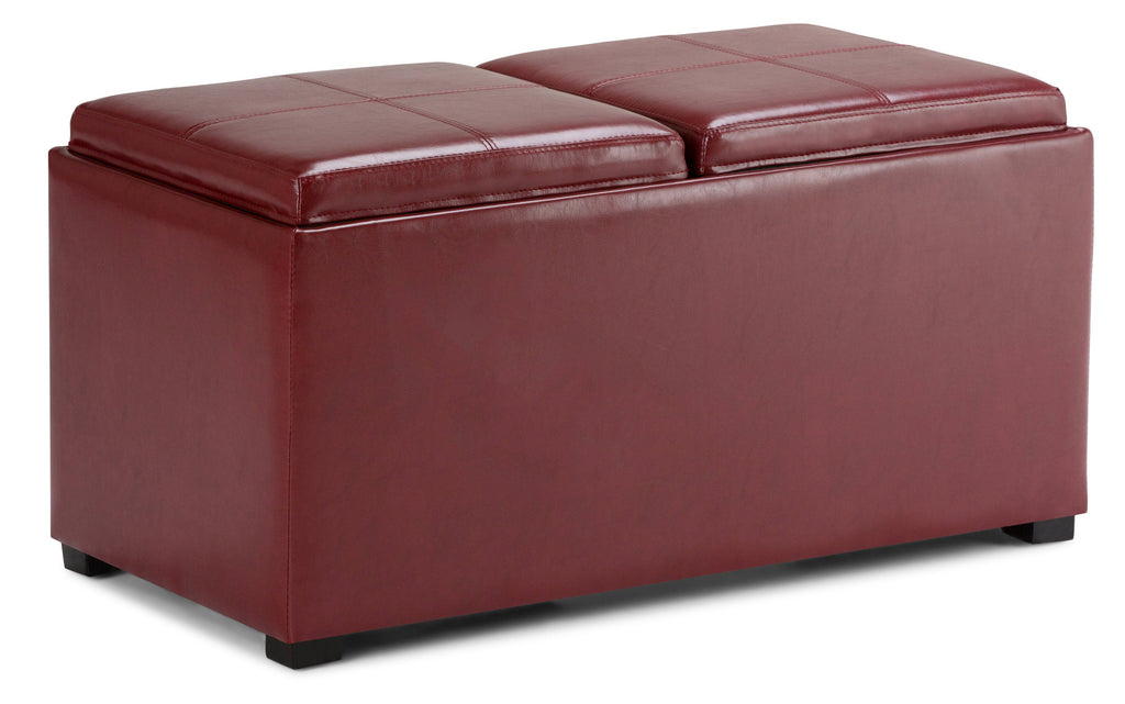 Avalon 5 Pc Storage Ottoman in Vegan Leather