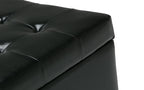 Cosmopolitan Storage Ottoman in Vegan Leather