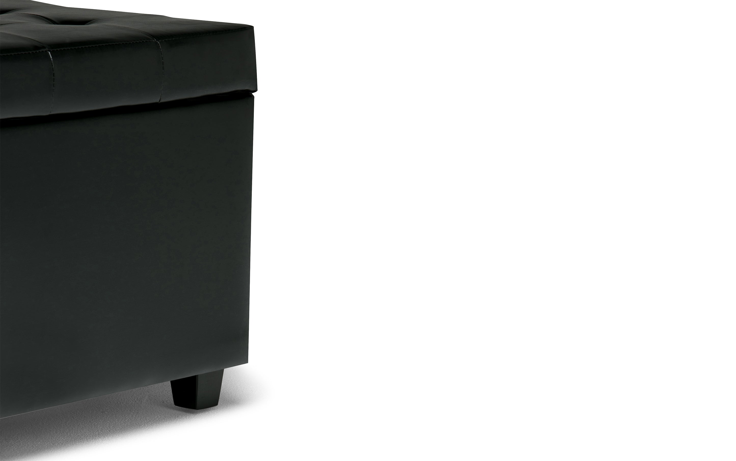 Cosmopolitan Storage Ottoman in Vegan Leather