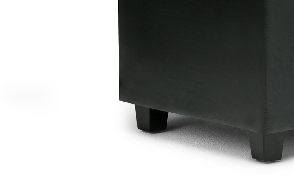 Cosmopolitan Storage Ottoman in Vegan Leather