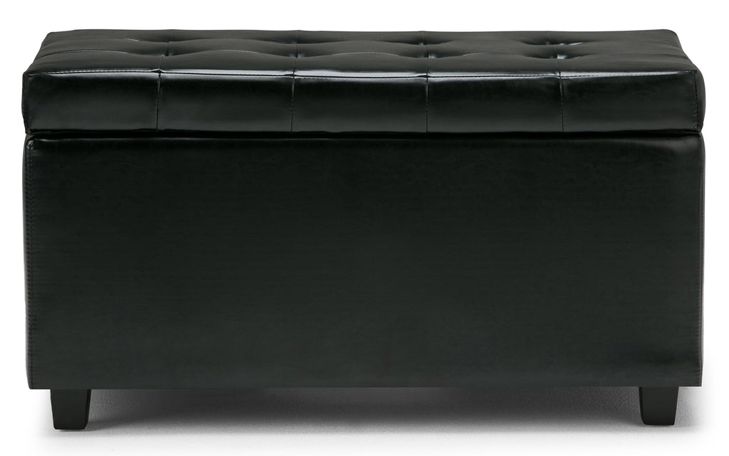 Cosmopolitan Storage Ottoman in Vegan Leather