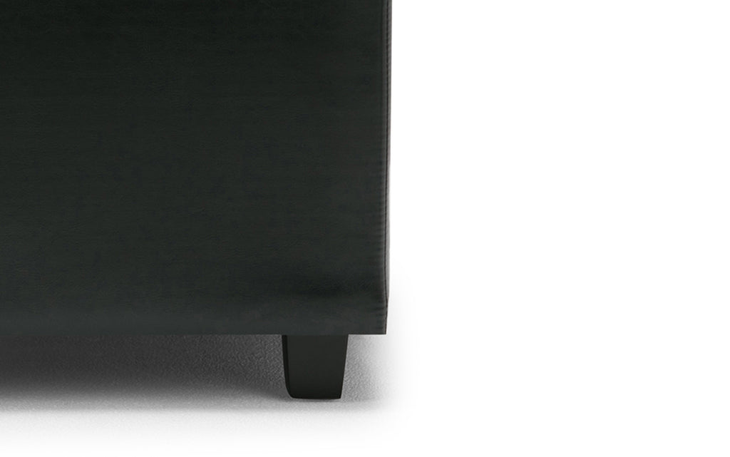 Cosmopolitan Storage Ottoman in Vegan Leather