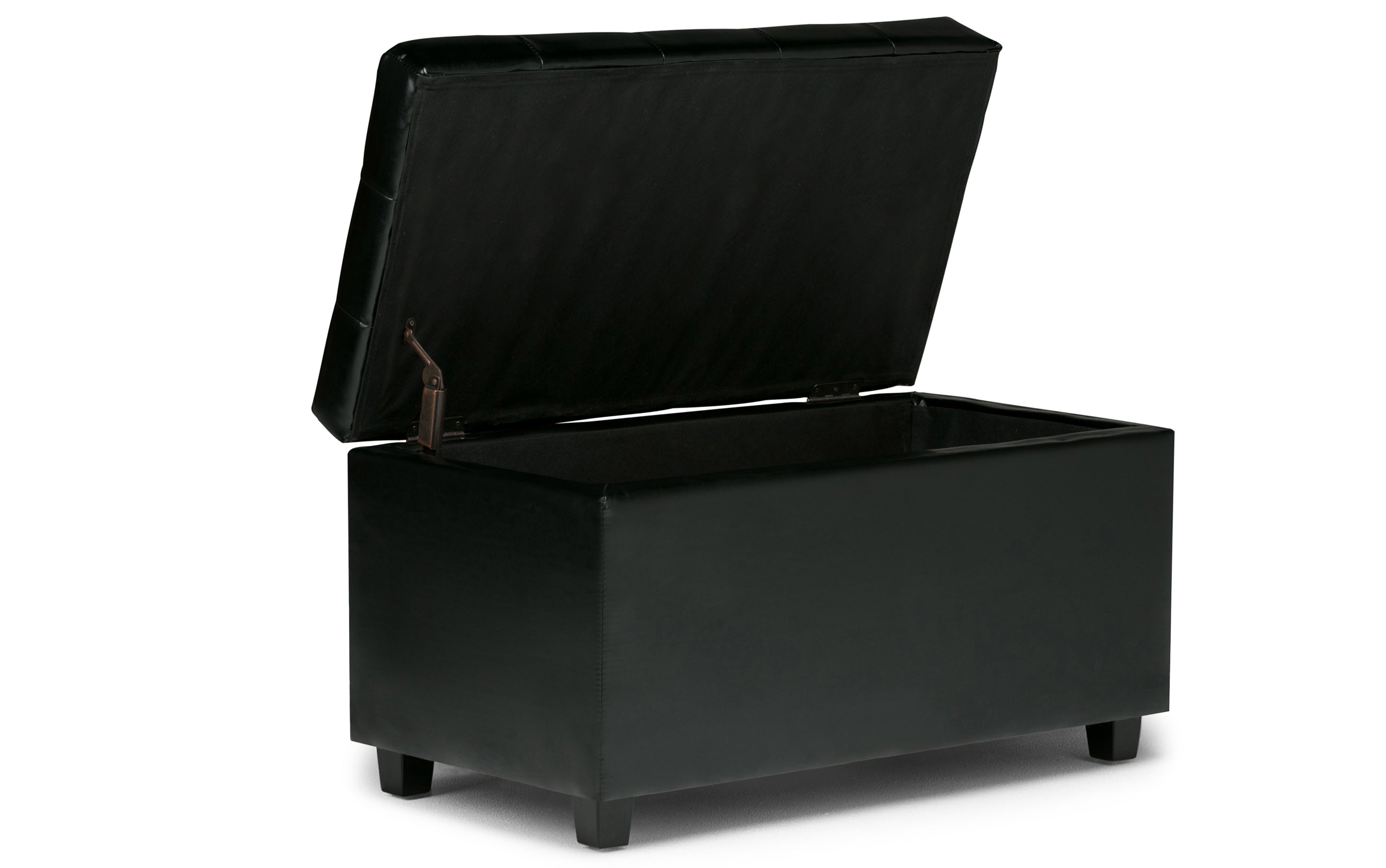 Cosmopolitan Storage Ottoman in Vegan Leather
