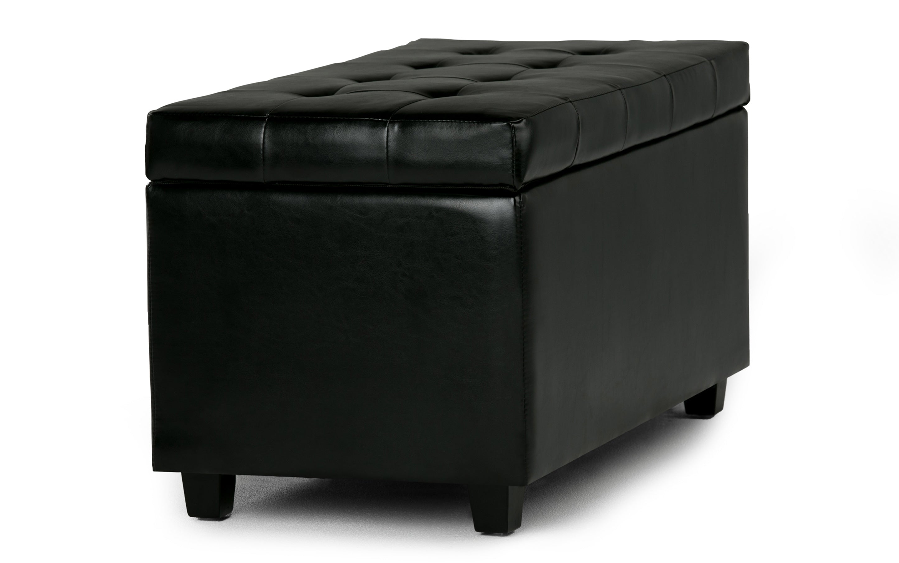 Cosmopolitan Storage Ottoman in Vegan Leather