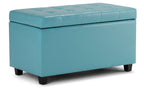Cosmopolitan Storage Ottoman in Vegan Leather