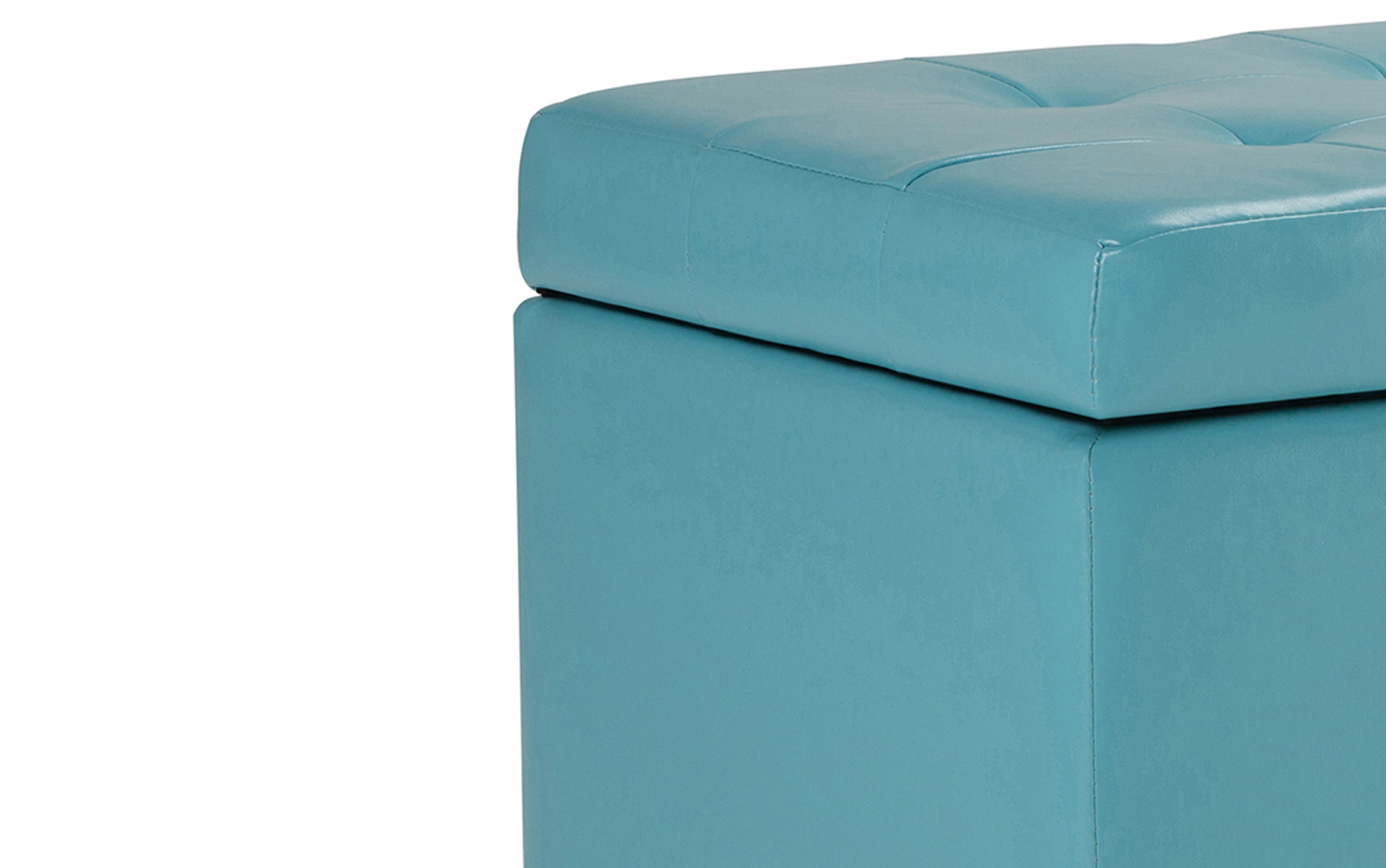 Cosmopolitan Storage Ottoman in Vegan Leather