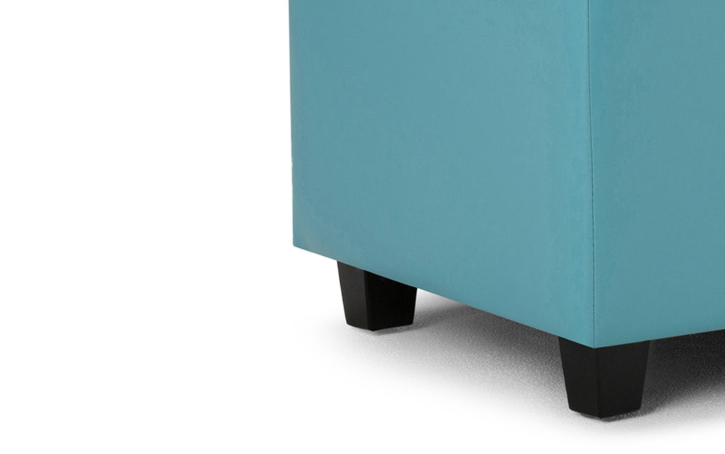 Cosmopolitan Storage Ottoman in Vegan Leather