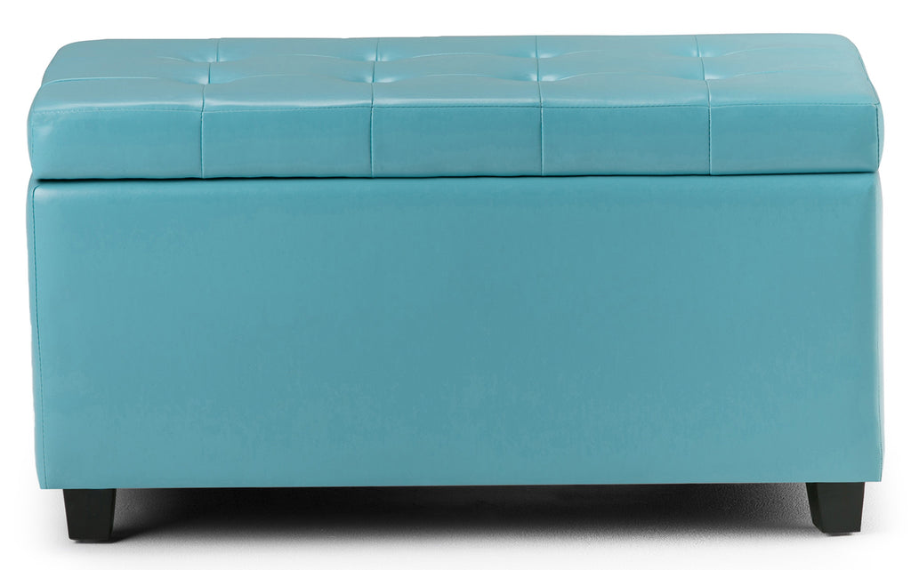 Cosmopolitan Storage Ottoman in Vegan Leather