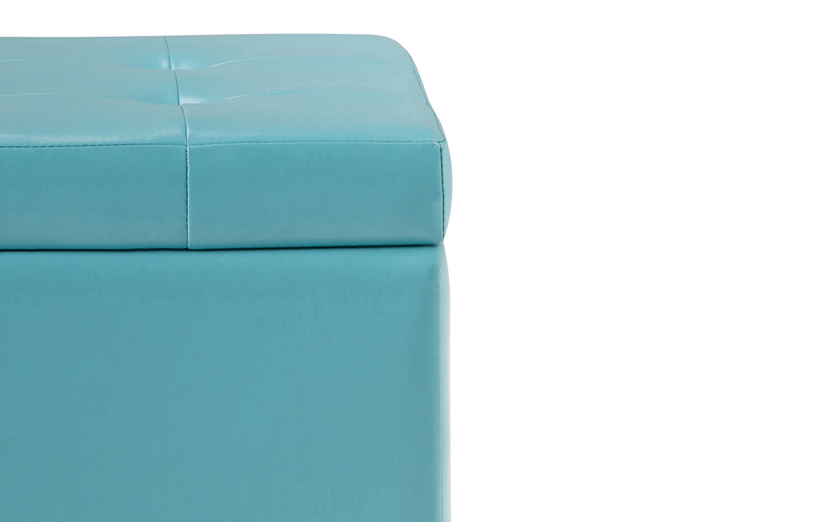 Cosmopolitan Storage Ottoman in Vegan Leather