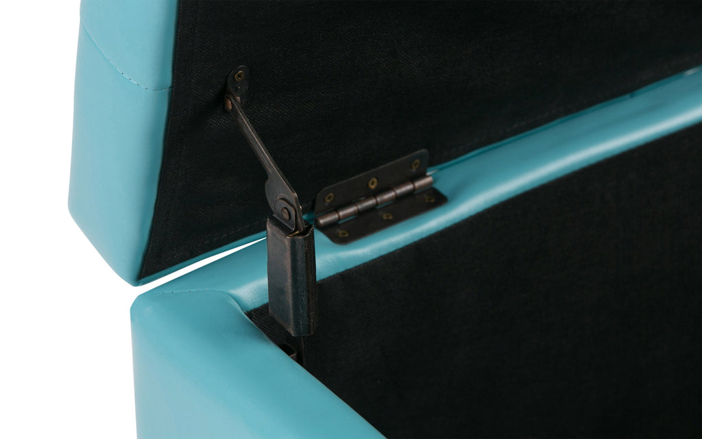 Cosmopolitan Storage Ottoman in Vegan Leather