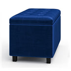 Cosmopolitan Storage Ottoman in Velvet Fabric