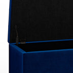 Cosmopolitan Storage Ottoman in Velvet Fabric