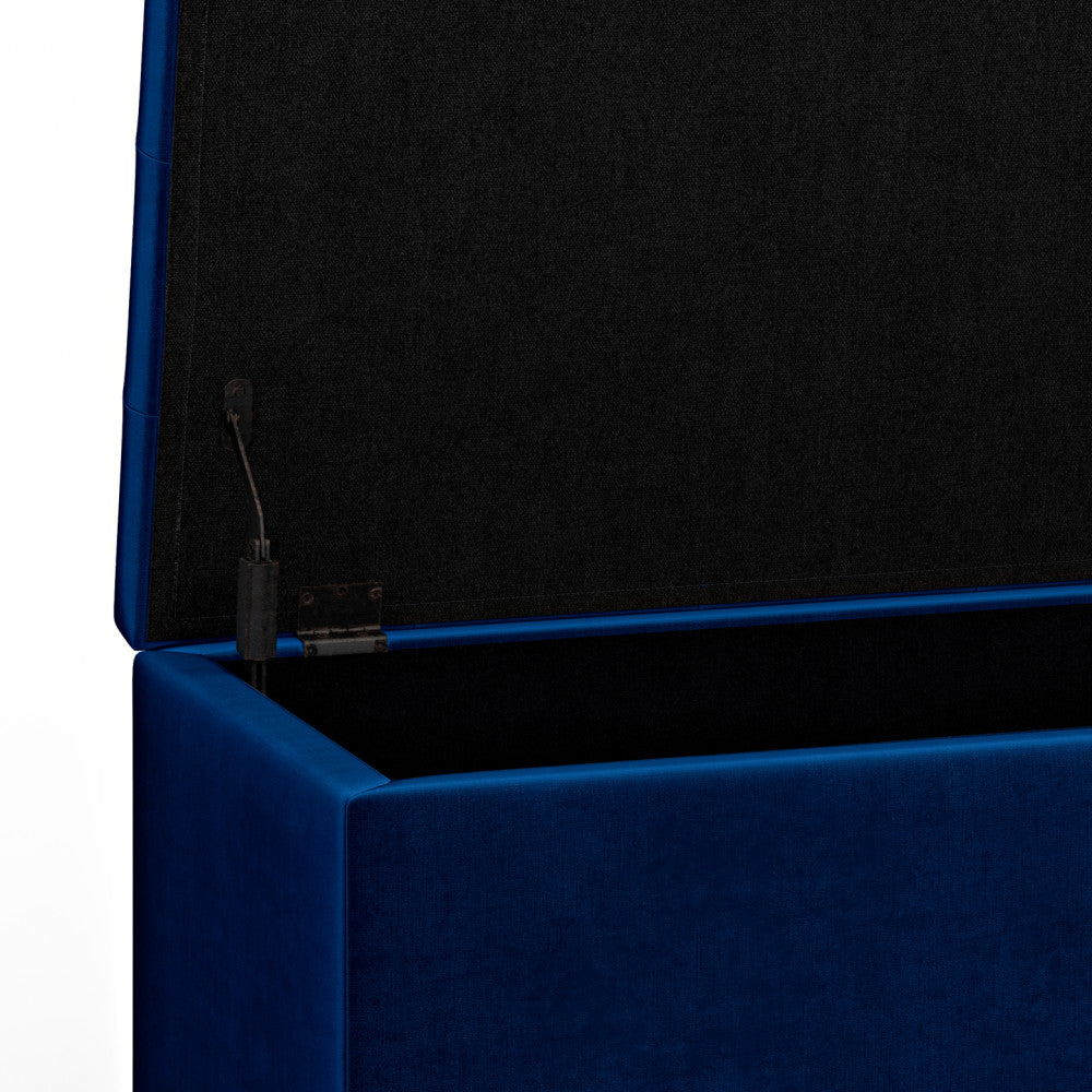 Cosmopolitan Storage Ottoman in Velvet Fabric