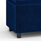 Cosmopolitan Storage Ottoman in Velvet Fabric