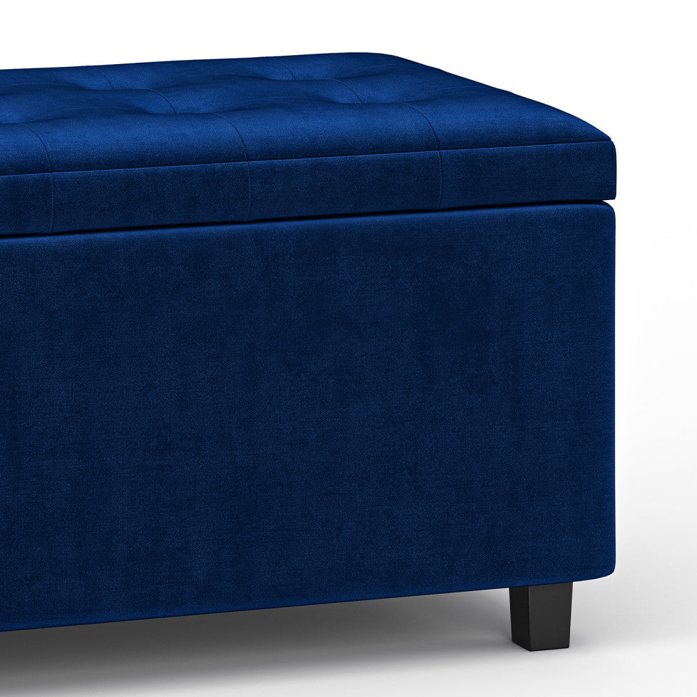 Cosmopolitan Storage Ottoman in Velvet Fabric