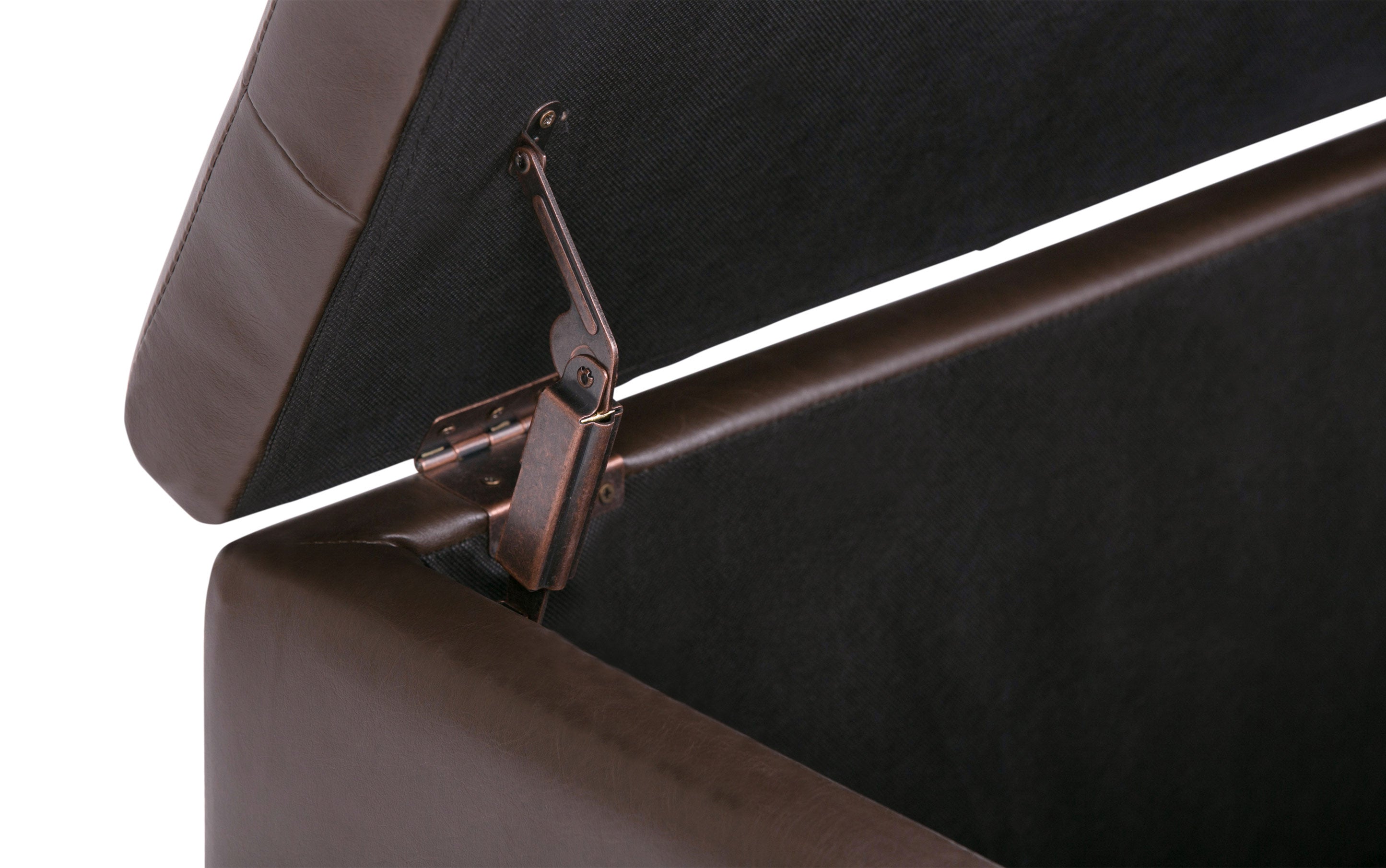 Cosmopolitan Storage Ottoman in Vegan Leather