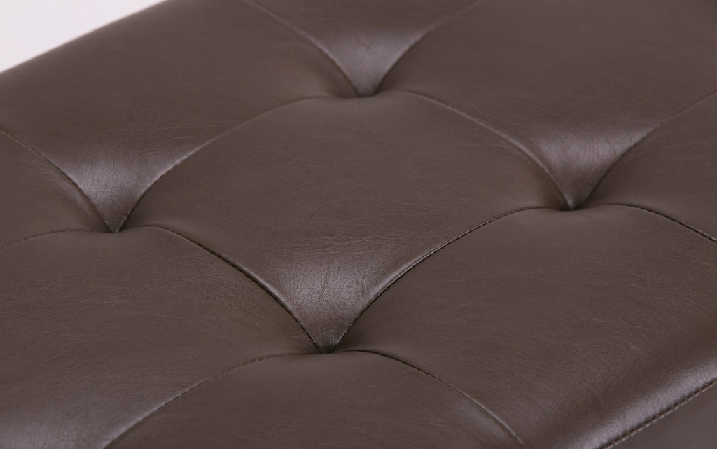Cosmopolitan Storage Ottoman in Vegan Leather