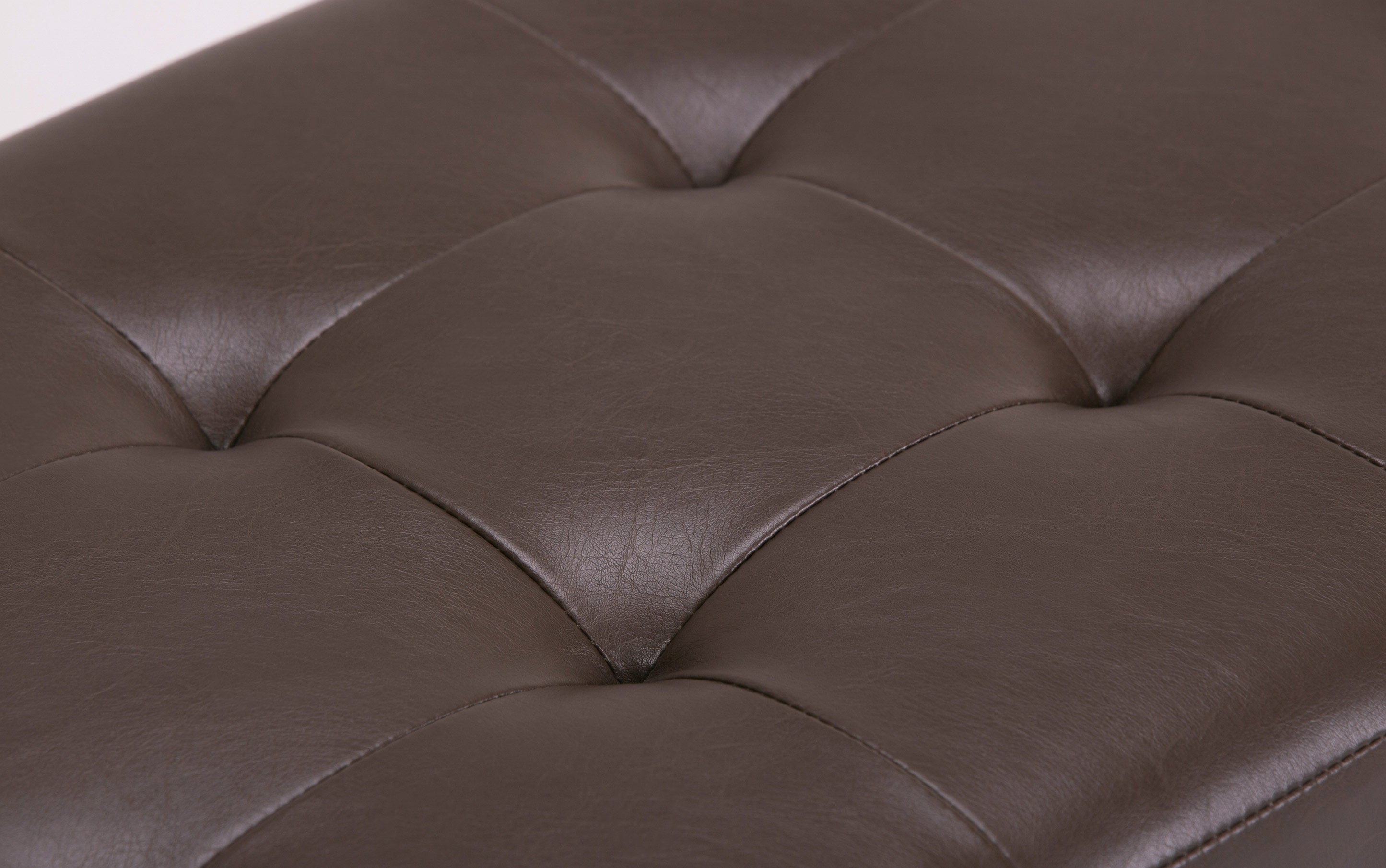 Cosmopolitan Storage Ottoman in Vegan Leather