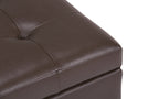 Cosmopolitan Storage Ottoman in Vegan Leather