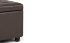Cosmopolitan Storage Ottoman in Vegan Leather