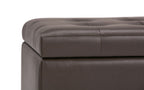 Cosmopolitan Storage Ottoman in Vegan Leather