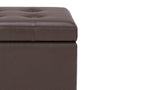 Cosmopolitan Storage Ottoman in Vegan Leather