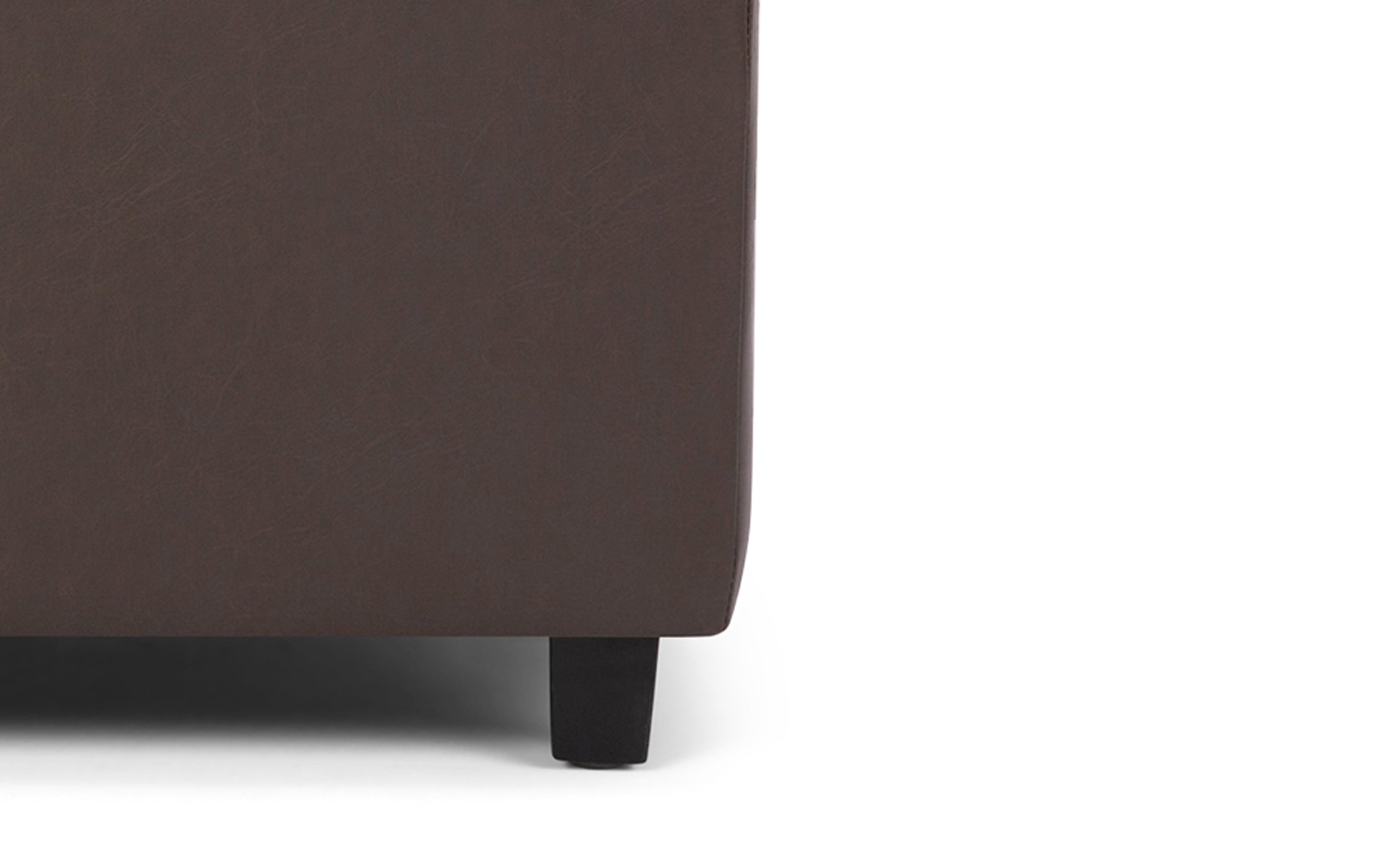 Cosmopolitan Storage Ottoman in Vegan Leather