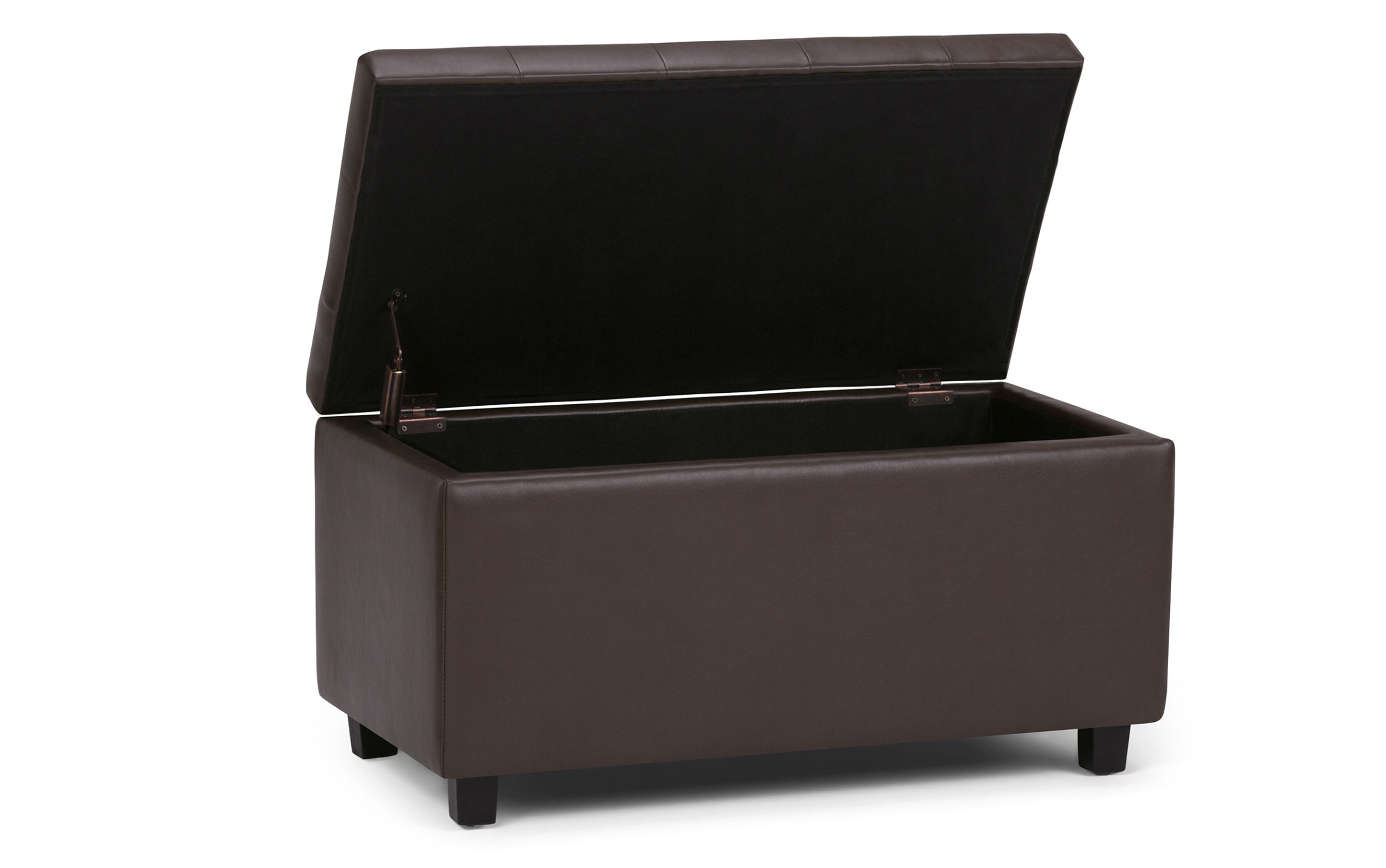 Cosmopolitan Storage Ottoman in Vegan Leather
