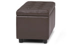 Cosmopolitan Storage Ottoman in Vegan Leather