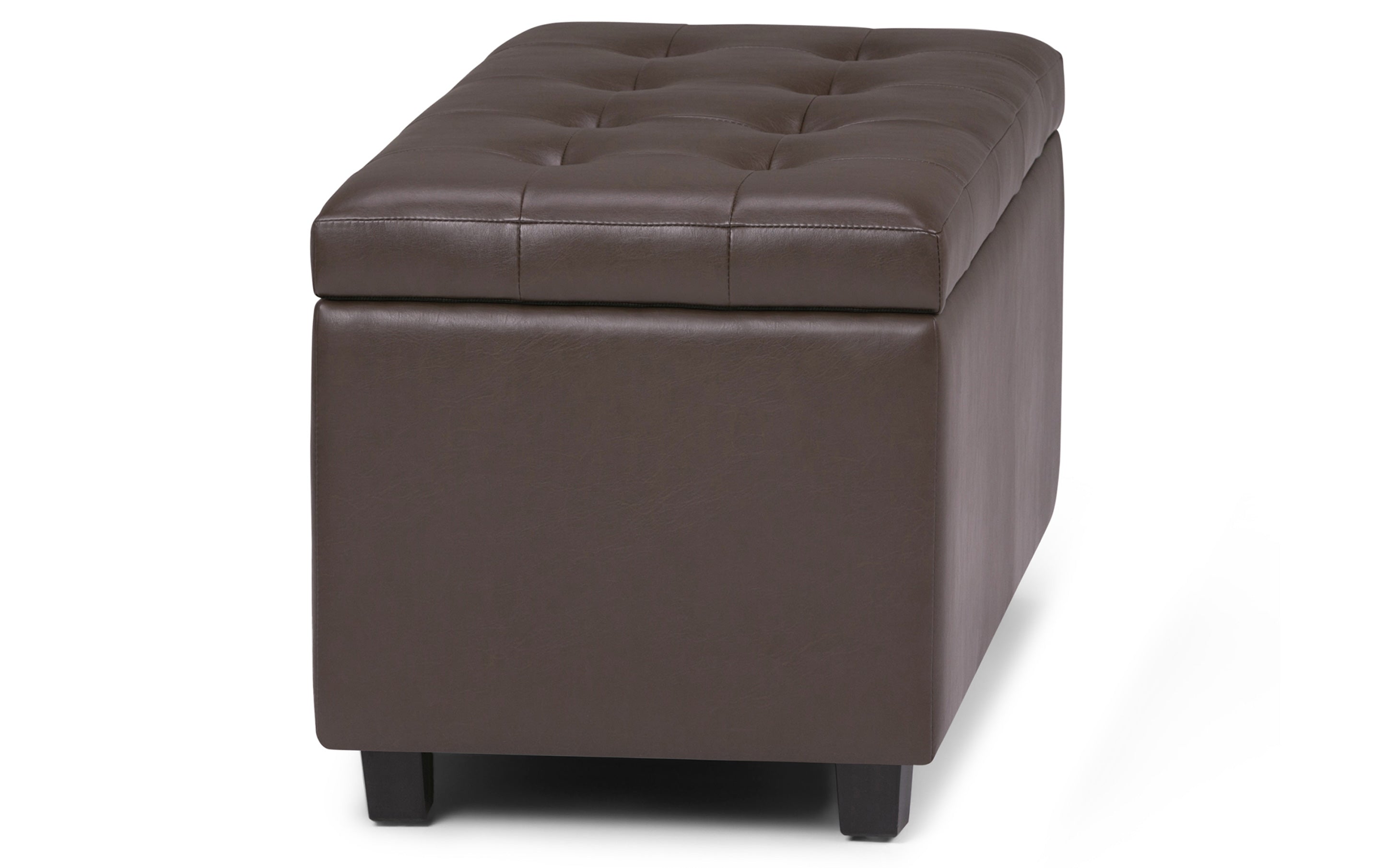 Cosmopolitan Storage Ottoman in Vegan Leather