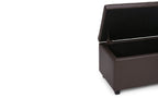 Cosmopolitan Storage Ottoman in Vegan Leather