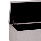 Cosmopolitan Storage Ottoman in Linen