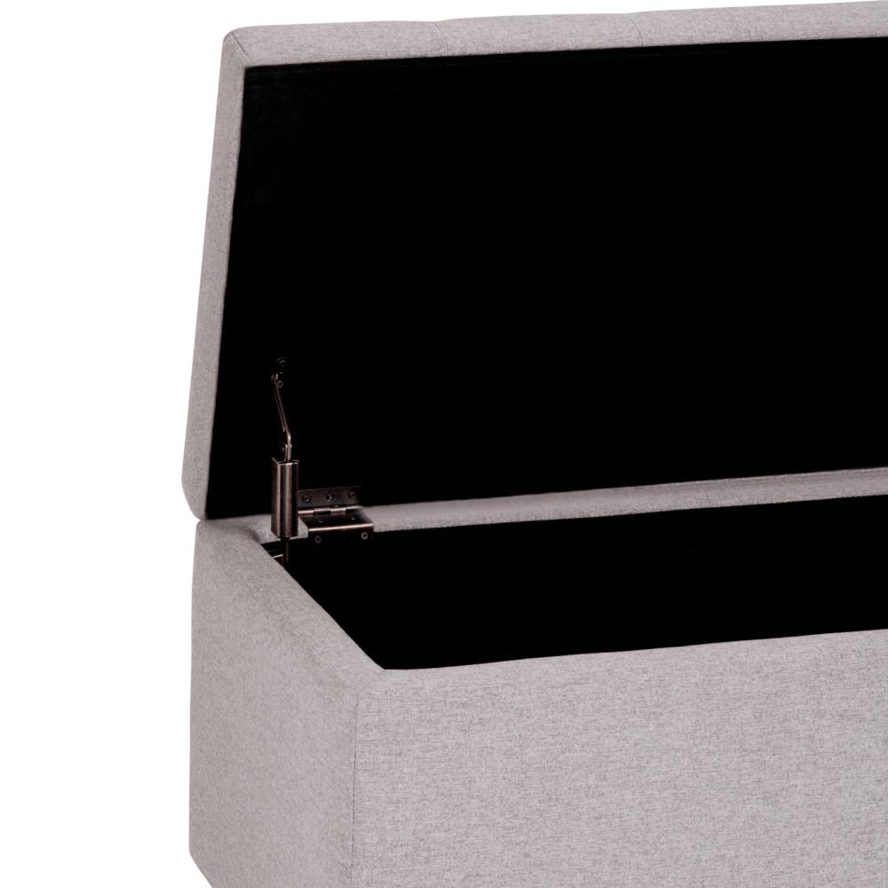 Cosmopolitan Storage Ottoman in Linen