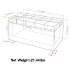 Cosmopolitan Storage Ottoman in Linen