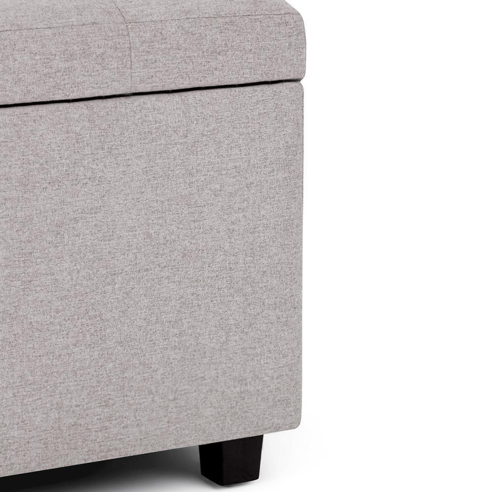 Cosmopolitan Storage Ottoman in Linen