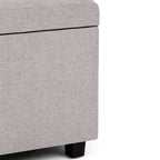 Cosmopolitan Storage Ottoman in Linen