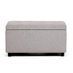Cosmopolitan Storage Ottoman in Linen