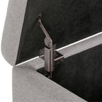 Cosmopolitan Storage Ottoman in Linen