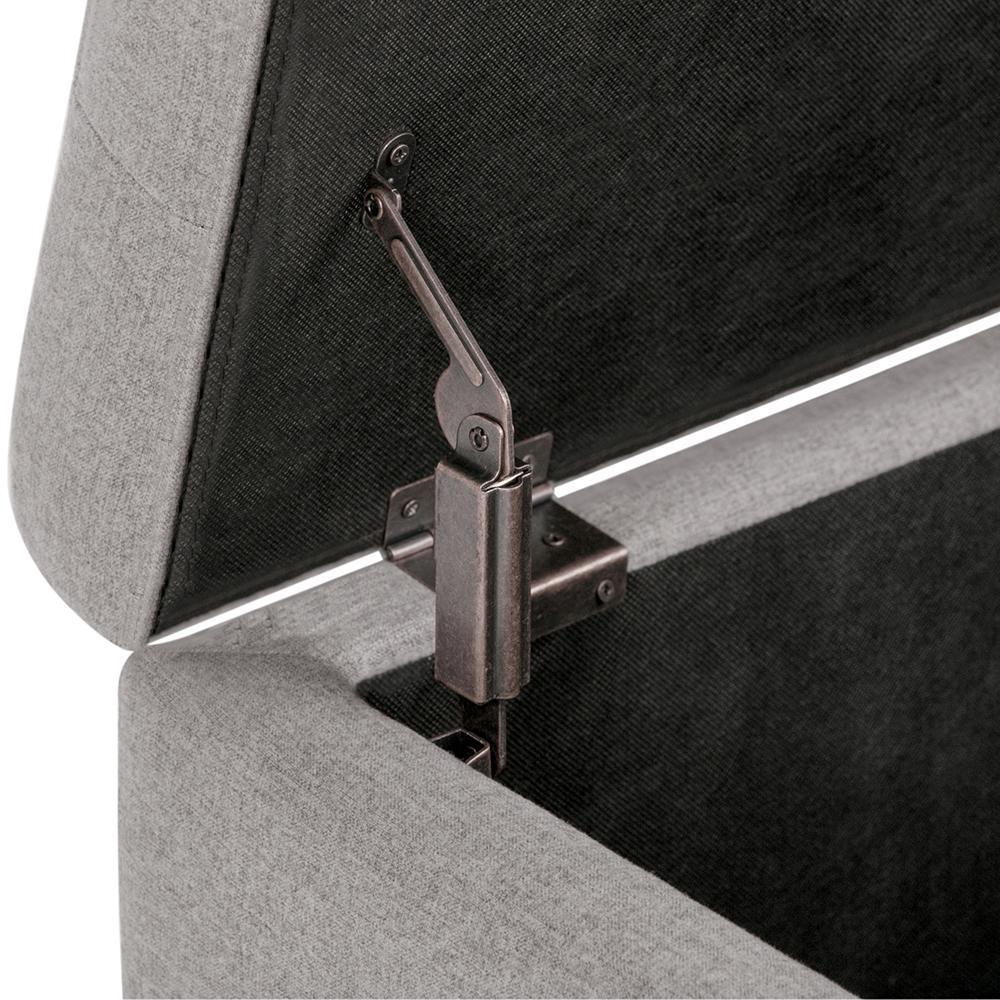 Cosmopolitan Storage Ottoman in Linen