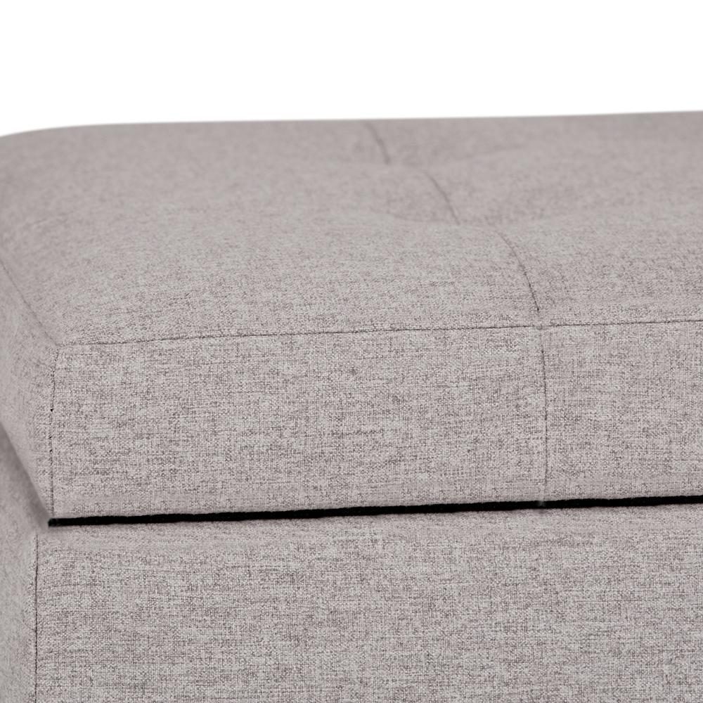 Cosmopolitan Storage Ottoman in Linen
