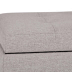 Cosmopolitan Storage Ottoman in Linen