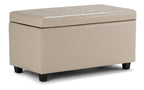 Cosmopolitan Storage Ottoman in Vegan Leather