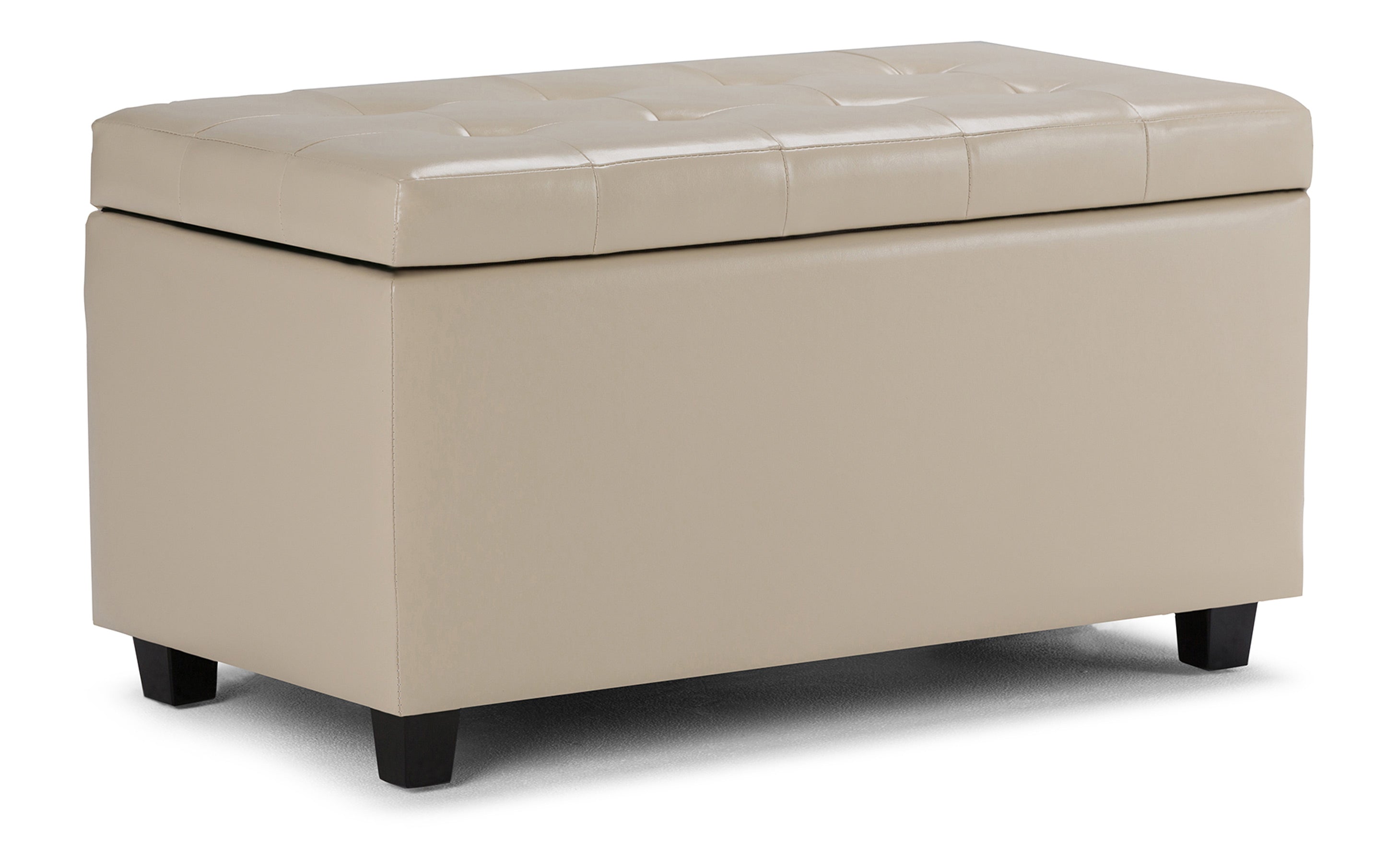 Cosmopolitan Storage Ottoman in Vegan Leather